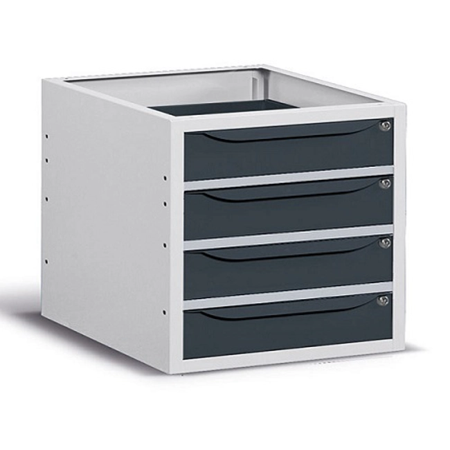 Vendita online Armadio cassettiera Work/Work Up a 4 cassetti mm.629x607x570H - Grigio RAL7035+RAL7016